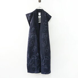 【期間限定価格】新品 未使用 ソウソウ SOU・SOU 京都 ふくれ織 鉦々衣 肩上げ 里山ゆらぎ 青墨色 M｜ネイビー 羽織り【2400015105963】【中古】