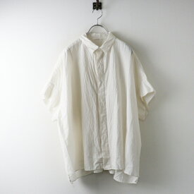 トゥジュー TOUJOURS Short Sleeve Wide Shirts ショートスリーブワイドシャツ F キナリ∥ギンガムチェック 【2400015171388】【中古】