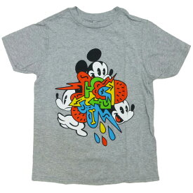 海外正規ライセンス Boys' Mickey Mouse and Friends Retro S/S グラフィック T-Shirt キッズ ミッキー 子供用 Tシャツ グレー【ゆうパケット対応】