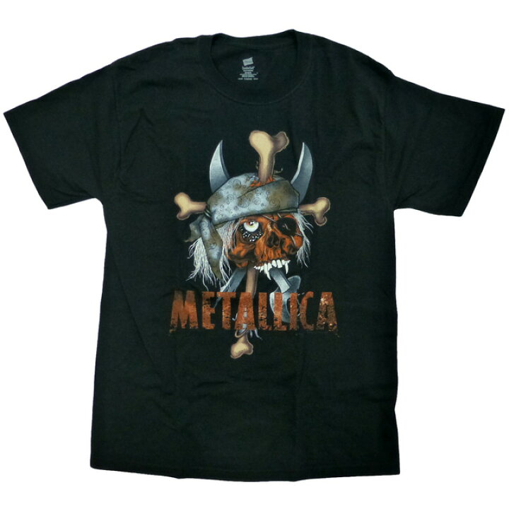楽天市場】海外正規オフィシャル Metallica Pirate Skull Vintage Tee  