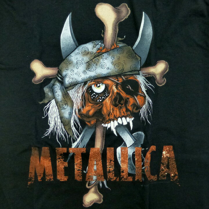 楽天市場】海外正規オフィシャル Metallica Pirate Skull Vintage Tee  