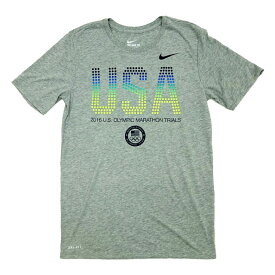 US限定 NIKE 2016マラソン代表選考記念 Tシャツ グレー/ナイキ【ゆうパケット対応】