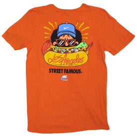 ロサンゼルス限定 Nike Los Angels Street Famous Hot Dog Tee Hike 復刻 ヴィンテージ Tシャツ ホットドッグ オレンジ/ハイクナイキ【ゆうパケット対応】