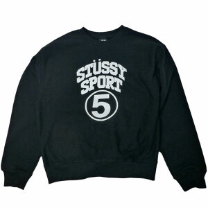 Stussy 5 Sport Crew Xe[V[ JbWfUC 3ivg S XEFbg g[i[ t[X N   Y  Black