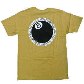 Stussy 8 Ball Dot Tee エイトボール ドットアイコン Tシャツ 半袖 カットソー カーキ Khaki/ステューシー【あす楽対応_関東_甲信越_北陸_東海_近畿_中国_四国】【ゆうパケット対応】