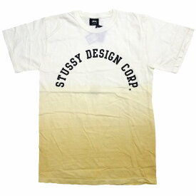 Stussy Design Corp. Dip Dyed Tee ディップダイ加工 グラデーション ロゴ アーチ ストリート スケート Yellow/ステューシー Tシャツ【あす楽対応_関東_甲信越_北陸_東海_近畿_中国_四国】【ゆうパケット対応】