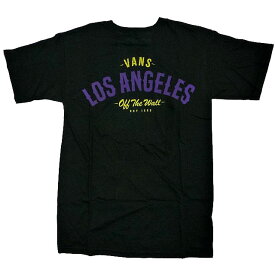 期間限定 SALE VANS LA限定 Los Angeles プリントTシャツ 黒 紫/ヴァンズ【あす楽対応_関東_甲信越_北陸_東海_近畿_中国_四国】【ゆうパケット対応】