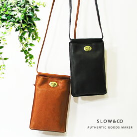 SLOW スロウ 本革 牛革 日本製 栃木レザー bono ボーノ ツイスト モバイル ミニ ショルダーバッグ スマホ ポーチ twist mobile shoulder 858S05L