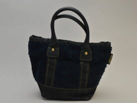 ブルーレーベルクレストブリッジ BLUE LABEL CRESTBRIDGE デニム×ファー トートバッグ ネイビー レディース F-B6342【中古】【ブランド買取販売トリヴァンドラム】210103