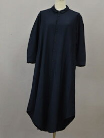 ノーコントロールエアー NO CONTROL AIR シャツロングワンピース ウール プレーンガーゼ 38サイズ ネイビー レディース F-M12027【中古：美品】【ブランド買取販売トリヴァンドラム】210110