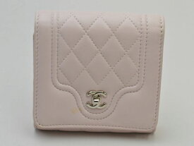 シャネル CHANEL 三つ折り財布 コンパクトウォレット レザー ココマーク ピンク レディース su_p e_u F-YA456【中古】【ブランド買取販売トリヴァンドラム】230314