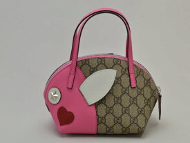 グッチ GUCCI ハンドバッグ GG スプリーム キャンバス 457138 K6RPN BEIGE+PINK SILVER レディース su_p e_u F-YA548【中古：美品】【ブランド買取販売トリヴァンドラム】230706