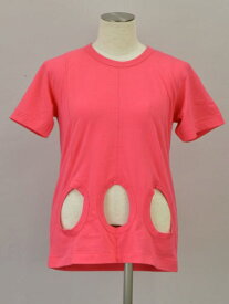 コムデギャルソン COMME des GARCONS Tシャツ/カットソー 穴あき Sサイズ GM-T044 AD2013 ピンク レディース j_p F-S4404【中古】【ブランド買取販売トリヴァンドラム】231002