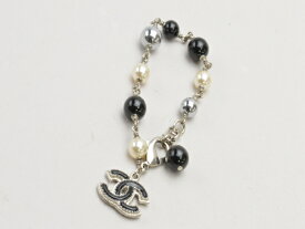 シャネル CHANEL ブレスレット フェイクパール B14A 85259 ブラック×ホワイト×シルバー レディース su_p e_u F-YA826【中古：美品】【ブランド買取販売トリヴァンドラム】240701