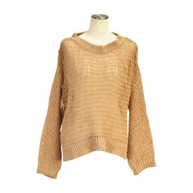 ウィムガゼット Whim Gazette ニット コットン 長袖 Fサイズ ベージュ レディース F-M13412【中古】【ブランド買取販売トリヴァンドラム】241219