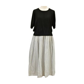 ズッカ ZUCCa ワンピース ストライプ Mサイズ ブラック×グレー レディース F-L8153【中古】【ブランド買取販売トリヴァンドラム】241223
