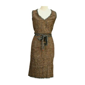 モスキーノ MOSCHINO CHEAP AND CHIC ワンピース ツイード オレンジ×グレー レディース s_z F-L4732【中古】【ブランド買取販売トリヴァンドラム】250314