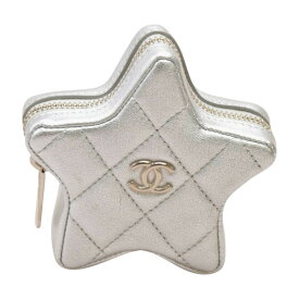 シャネル CHANEL ポーチ マトラッセ ラムスキン 2023年 限定品 シルバー T9UQLXG8 レディース F-YA978【中古：新古品・未使用品】【ブランド買取販売トリヴァンドラム】250314