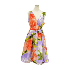 ジョーンズニューヨーク JONES NEW YORK DRESS ドレス ワンピース 12サイズ パープル×マルチカラー レディース s_z F-L1611【中古：美品】【ブランド買取販売トリヴァンドラム】250502