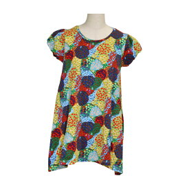 ネネット Ne-net カットソー チュニック 総柄 半袖 2サイズ マルチカラー レディース s_z F-M9169【中古】【ブランド買取販売トリヴァンドラム】250910