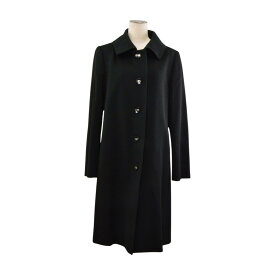マダムジョコンダ MADAM JOCONDE ロング カシミヤ コート ステンカラー 40サイズ ブラック レディース F-L8574【中古：美品】【ブランド買取販売トリヴァンドラム】260126