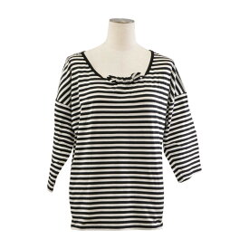 イエナ IENA カットソー ボーダー リボン ブラック×ホワイト レディース F-S2466【中古：良品】【ブランド買取販売トリヴァンドラム】260126