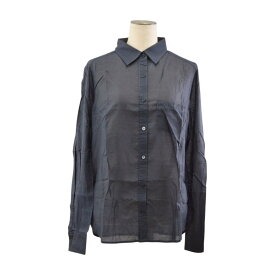 リミットレスラグジュアリー LIMITLESS LUXURY シャツ/ブラウス 長袖 シャイニーウォッシュ Fサイズ 紺 レディース F-S2890【中古：新古品・未使用品】【ブランド買取販売トリヴァンドラム】260126