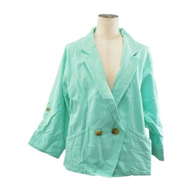 メルシーボークー mercibeaucoup, ジャケット ダブル コットン 1サイズ グリーン レディース F-L2567【中古】【ブランド買取販売トリヴァンドラム】260202