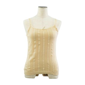 カネコイサオ KANEKO ISAO ニットキャミソール コットン ベージュ レディース F-S4798【中古】【ブランド買取販売トリヴァンドラム】260210