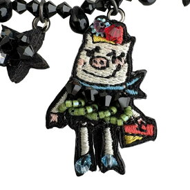 アルベロベロ ALBEROBELLO ブレスレット ブラック チャーム ぶたさん 星 レディース 【中古：良品】 【ブランド買取販売トリヴァンドラム】 260918