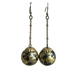 ケイタマルヤマ KEITA MARUYAMA ピアス 玉 ペイズリー柄 ゴールド・ネイビー レディース 【中古：良品】 【ブランド買取販売トリヴァンドラム】 260918