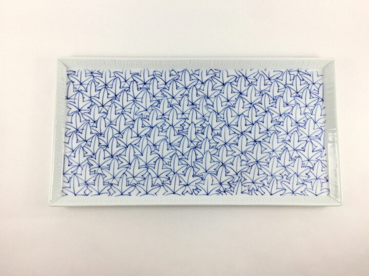 楽天市場】波佐見焼 洸琳窯 300長大皿 藍紅葉詰【30cm 皿 大皿 長皿 角 
