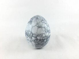有田焼 やま平窯 エッグカバードボウル 7.5cm グレー泡【蓋物 ふたもの 卵型 たまごの形】
