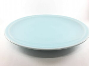 【訳あり品】有田焼 青白磁 円渕尺1寸皿 35cm 【傷あり品】