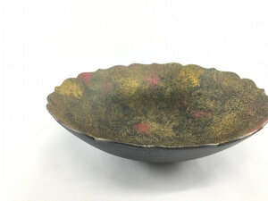 【訳あり品】三川内焼 15cm桔梗鉢 金赤彩 【アウトレット】