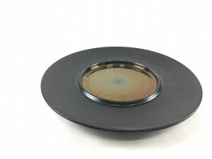 【訳あり品】有田焼 24cmユーロプレート.墨黒ラスター【アウトレット】