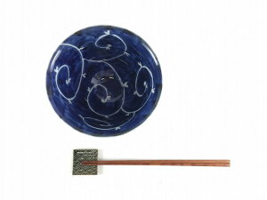 【訳あり品】15cm反丼 内藍唐草 有田焼【アウトレット】