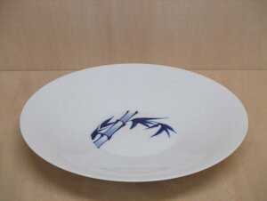 有田焼 福泉窯 230反プレート 見込藍竹【皿 プレート 23cm 中皿】