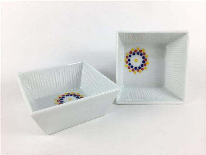 楽天市場 波佐見焼 永泉窯 角鉢 花火 小鉢 7cm 角鉢 花火柄 有田焼やきものギャラリー つじ信