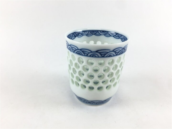 楽天市場】【10月追加入荷予定】波佐見焼 丹心窯 筒盃.水晶青海波【5cm 