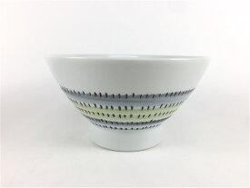 波佐見焼 和山窯 色彩カンナ.広東碗(緑/黄)【茶碗 12cm 磁器】