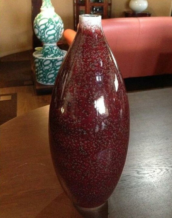 楽天市場】日展作家 前田泰昭作 高級美術 有田焼 炎辰砂細壷【美術品 