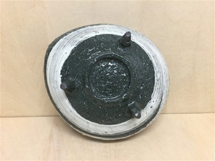 楽天市場】波佐見焼 利左衛門窯 黒陶(荒)スカシ刷毛3つ足鮑向付(大 