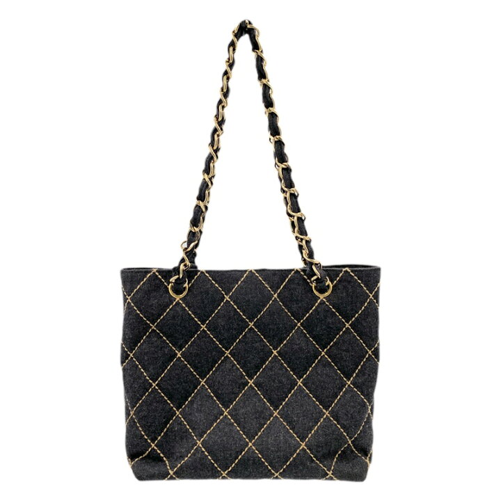 楽天市場】【中古AB】CHANEL シャネル チェーントートバッグ フェルト 