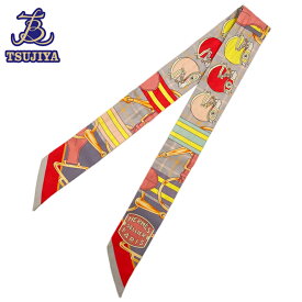 HERMES エルメス　トゥイリー　SELLIER　ピンク×グレー×イエロー系　中古AB【辻屋質店A2491】【中古】【質屋出品】