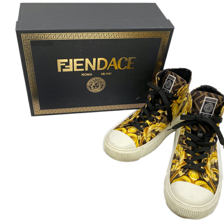 楽天市場】FENDACE フェンダーチェ ハイカットスニーカー イエロー 