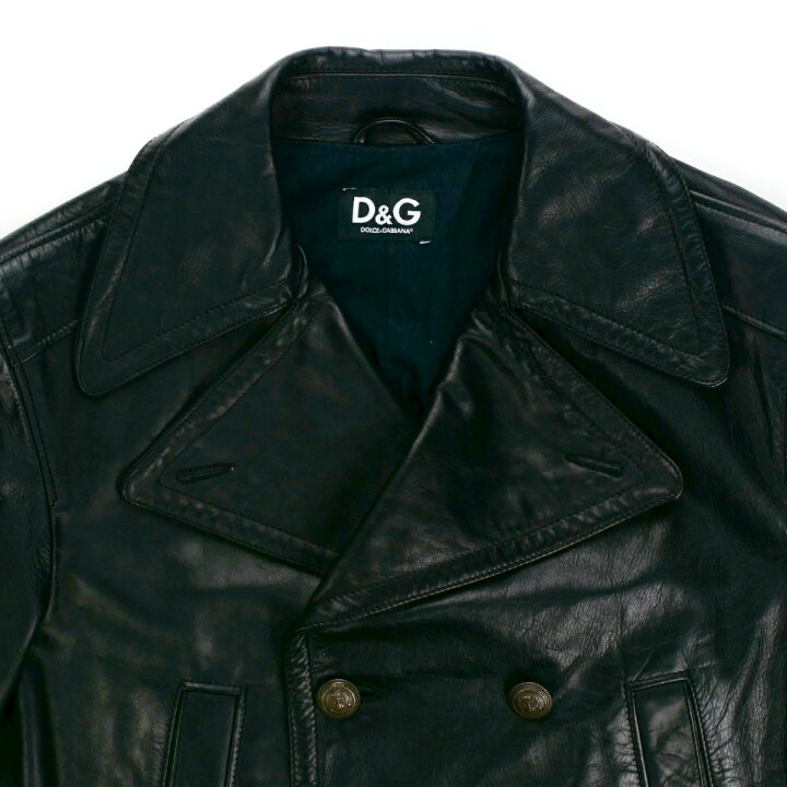 楽天市場】DOLCE&GABBANA ドルチェ＆ガッバーナレザーロングコート 
