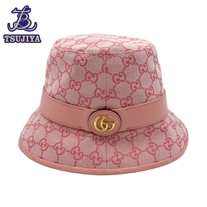 楽天市場】GUCCI グッチ GGキャンバス バケットハット 7478476 ピンク 