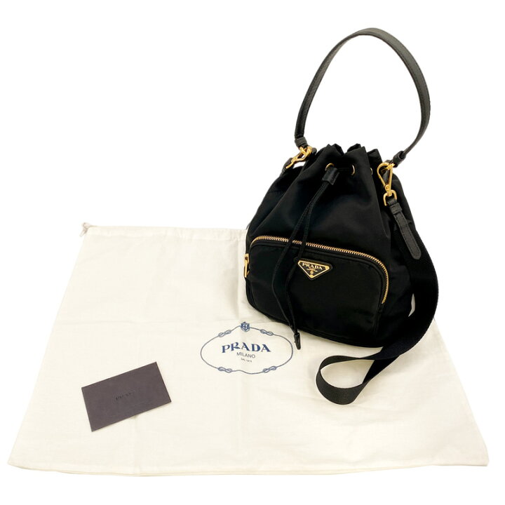楽天市場】☆ほぼ美品☆PRADA プラダ巾着型2WAYショルダーバッグ1BH097 