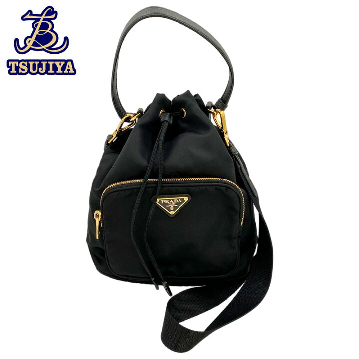 楽天市場】☆ほぼ美品☆PRADA プラダ巾着型2WAYショルダーバッグ1BH097  